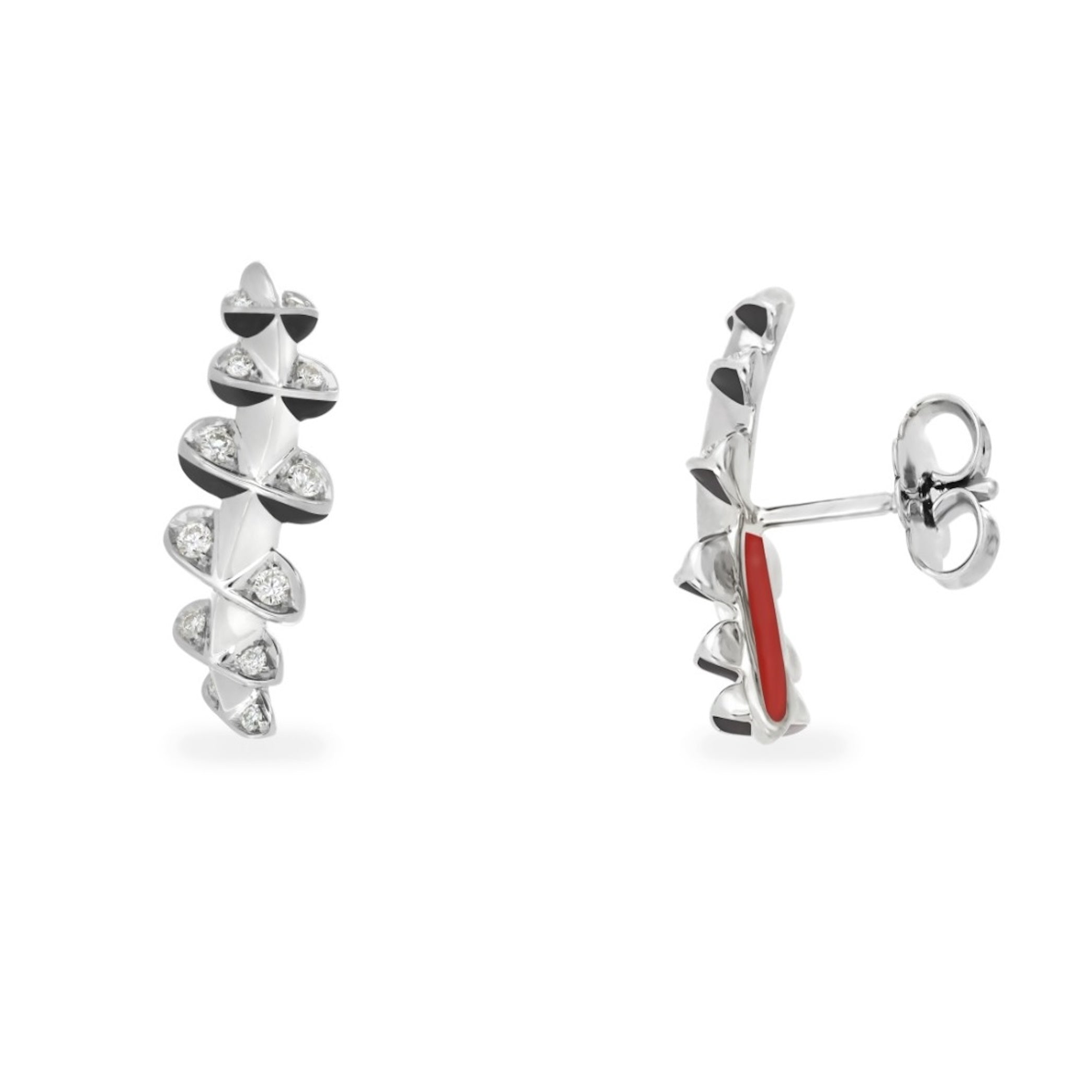 Circle of Life S-Studs Earrings - White Gold